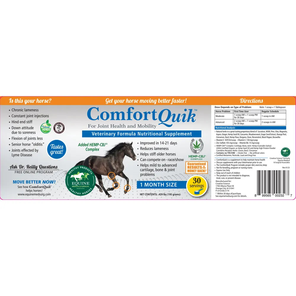 Comfort Quik with Hemp-CBJ Complex Joint Health & Mobility Supplement