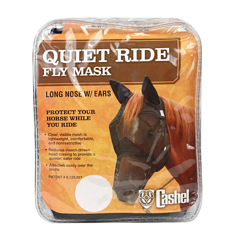 Cashel Quiet Ride Long Nose Pasture Fly Mask with Ears