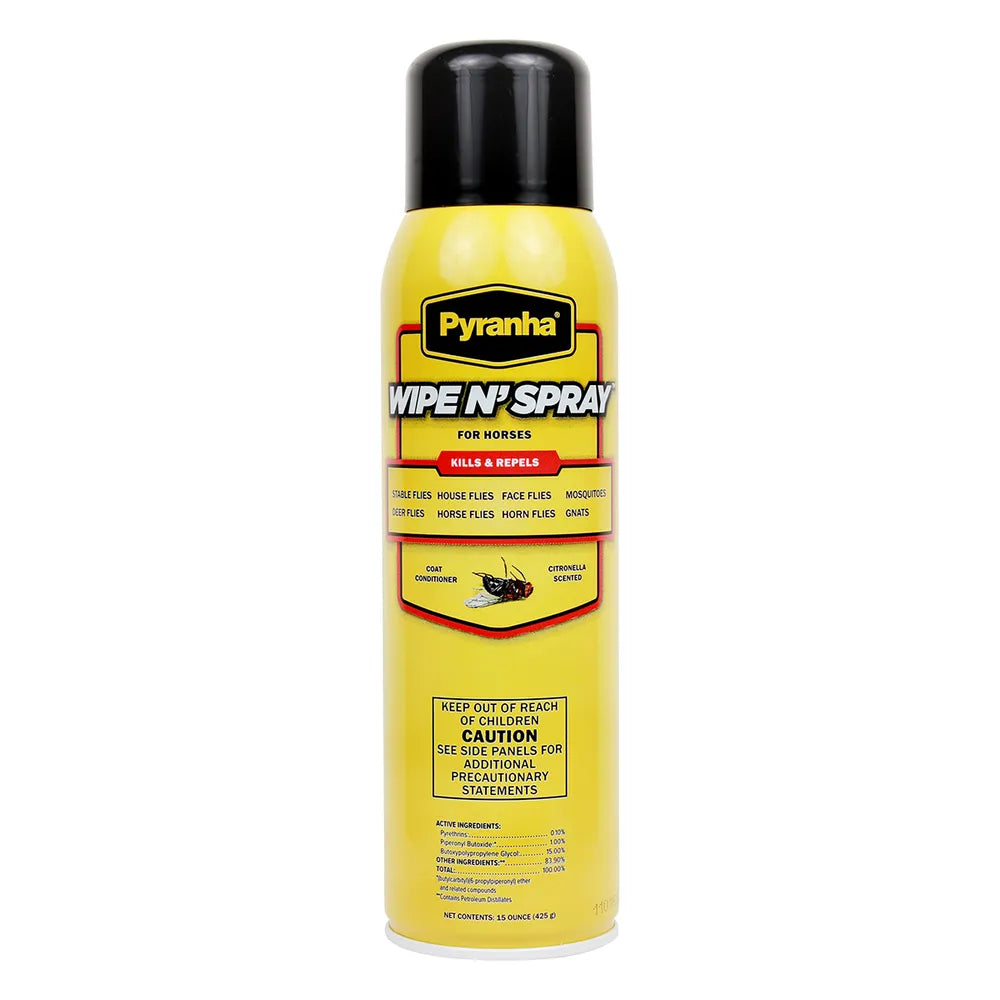 Pyranha Wipe N Spray Fly Spray for Horses
