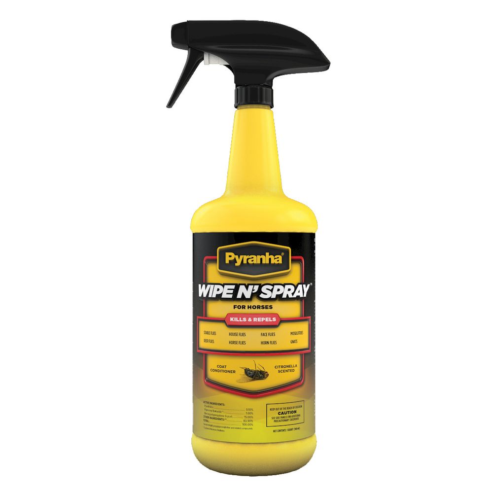 Pyranha Wipe N Spray Fly Spray for Horses